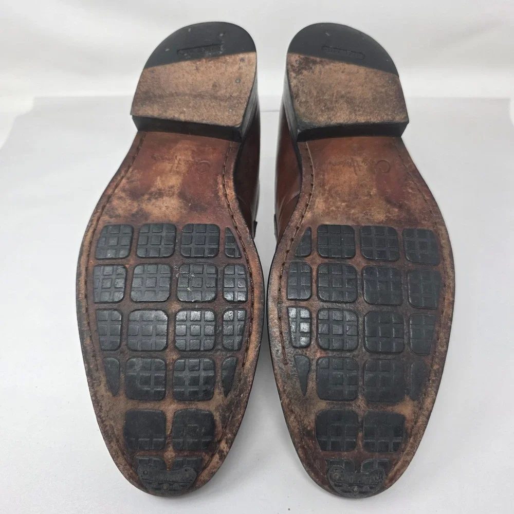 Cole Haan Penny Loafer Mens 10 M Nike Air C08601 Brown Leather Moc Toe Good